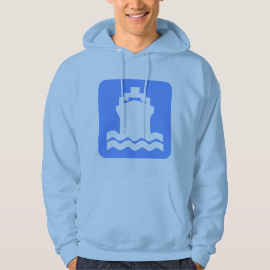 Veste À Capuche Forme du navire - Bleu bébé (Devant)