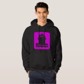 Veste À Capuche Forme du navire - Magenta (Devant entier)