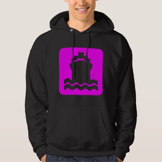 Veste À Capuche Forme du navire - Magenta (Devant)