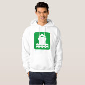 Veste À Capuche Forme du navire - Vert gris (Devant entier)
