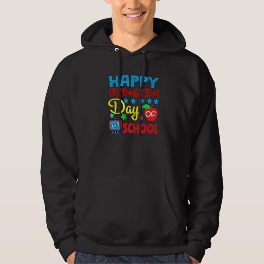 Veste À Capuche Formule Mathématique Joyeux 100 Jours D'école 100è (Devant)