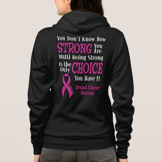 Veste À Capuche Fort/Choix...Cancer du sein (Dos)