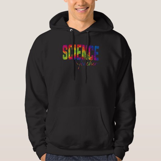 Veste À Capuche Fournitures de professeur de science Tie Dye Reto (Devant)