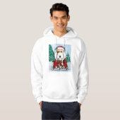 Veste À Capuche Fox Terrier Père Noël de fil (Devant entier)