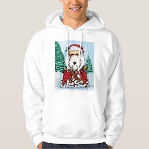 Veste À Capuche Fox Terrier Père Noël de fil