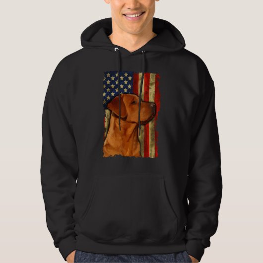 Veste À Capuche Foxor Labrador Retriever Us Flag Fox Red (Devant)