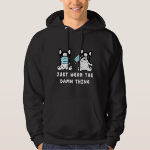 Veste À Capuche Français Français Chie Chien Masque Visage