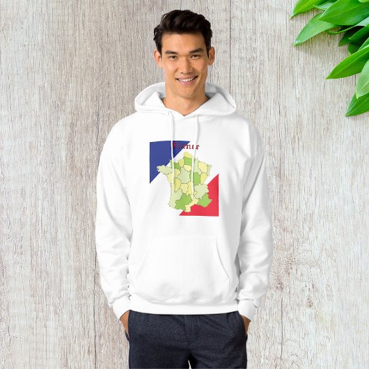 Veste À Capuche France Couleurs Et Carte Nationales