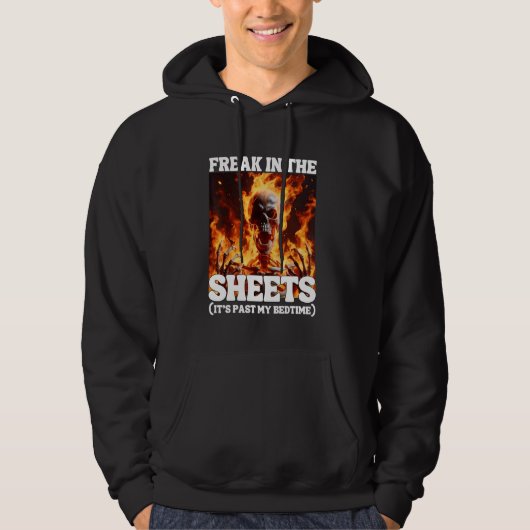 Veste À Capuche Freak Dans Les Feuilles Drôle Cringe Dur Skeleton (Devant)