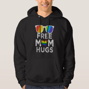 Veste À Capuche Free Mom Hugs Lgbt Drapeau Gay Lesbian Pride Coeur