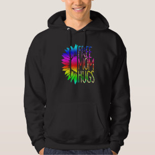 Veste À Capuche Free Mom Hugs Lgbt Gay pride Rainbow Sunflower