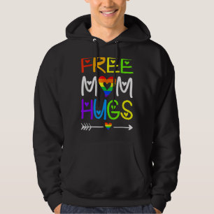 Veste À Capuche Free Mom Hugs Rainbow Heart Lgbt Pride Mois T