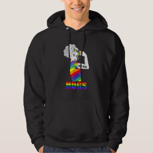 Veste À Capuche Free Mom Hugues arc-en-ciel coeur LGBT mois de la