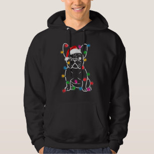 Veste À Capuche French Buldog Christmas Lights Tree Décoration Xm