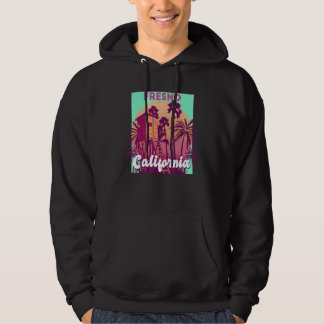 Veste À Capuche Fresno Californie palmier plage rétro vintage de