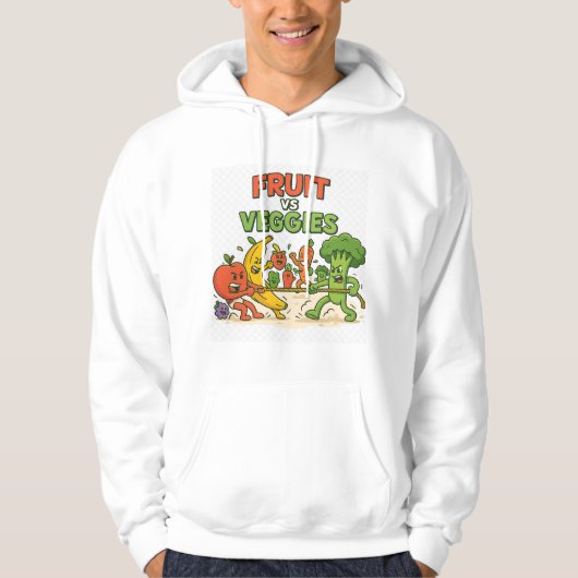 Veste À Capuche Fruit vs Légume - Drôle toug de la conception de d (Devant)