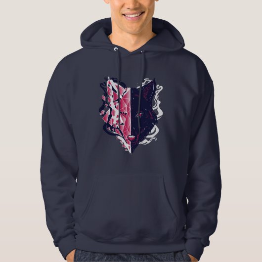Veste À Capuche Fumée de la tête de loup (Devant)