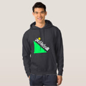 Veste À Capuche Fun Rétro PICKLEBALL Texte Coin Lime Vert Blanc (Devant entier)