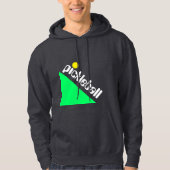 Veste À Capuche Fun Rétro PICKLEBALL Texte Coin Lime Vert Blanc (Devant)