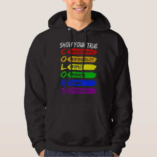 Veste À Capuche Fun True Color Gay Rainbow Pride Drapeau Lgtbq Lgb