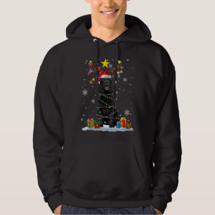 Veste À Capuche Funky Black Lab Chien Reindeer Noël L