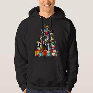 Veste À Capuche Funky Boston Terrier Christmas Tree Lumières Chiot