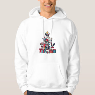 Veste À Capuche Funky French Bulldog Christmas Tree Snowflakes San