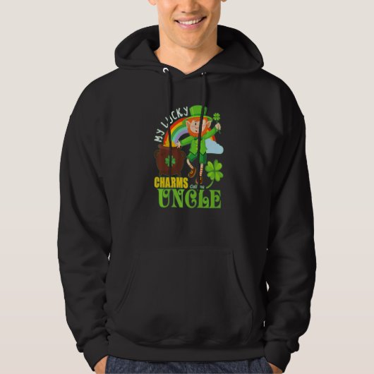 Veste À Capuche Funky Oncle Paddy Day St patrick Lucky Charms Cal (Devant)