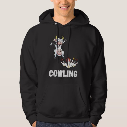 Veste À Capuche Funny Bowling Strike Bowling Pin Cow Bowler Bowlin (Devant)