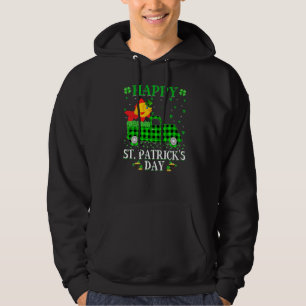 Veste À Capuche Funny Buffalo Plaid Green Truck Goldfish St Patron