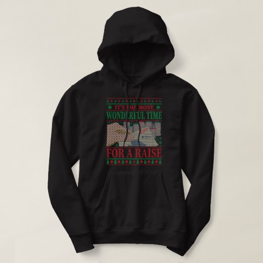 VESTE À CAPUCHE FUNNY CHRISTMAS POKER UGLY SWEATER (Design devant)