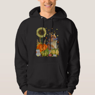 Veste À Capuche Funny Corgi Amp Citrouille Chien Tournesol Chute M