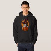 Veste À Capuche Funny Corgi Citrouille Halloween (Devant entier)