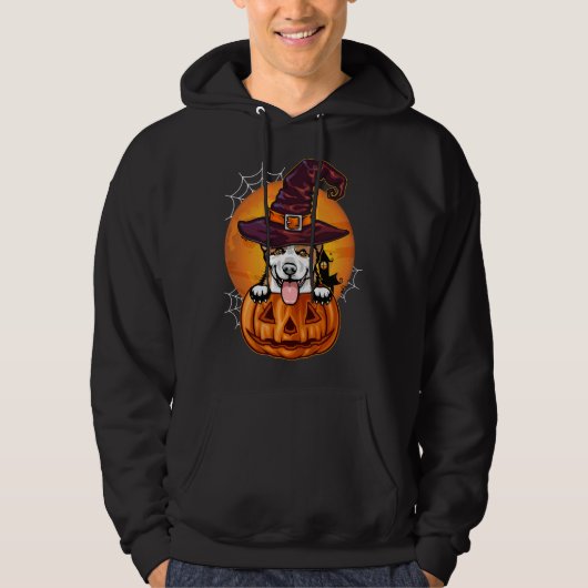 Veste À Capuche Funny Corgi Citrouille Halloween (Devant)
