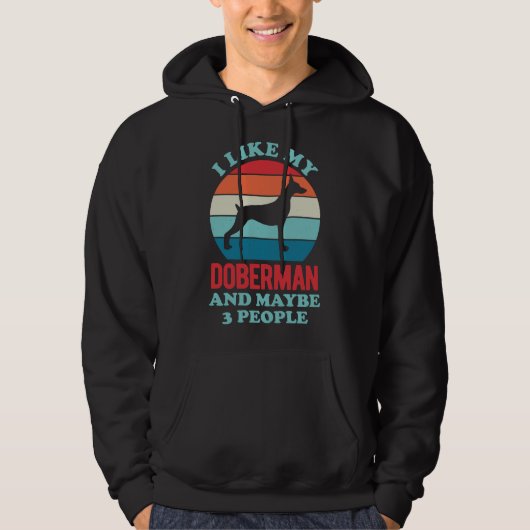 Veste À Capuche Funny Doberman 207 (Devant)