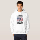 Veste À Capuche Funny Lacrosse Dad American Flag Vintage Shirt Des (Devant entier)
