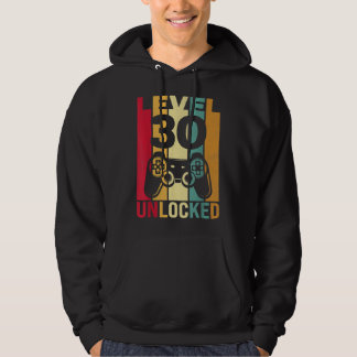 Veste À Capuche Funny Level 30 Unlocked Him Men BDay Turning 30th
