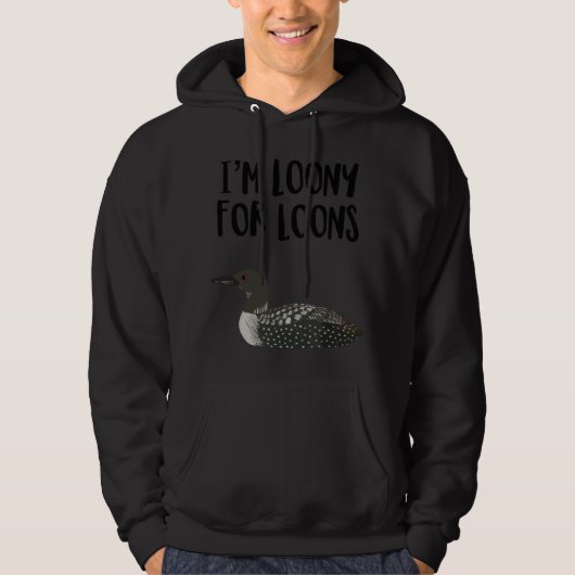 Veste À Capuche Funny Loon Bird for Bird Lovers Loons Graphic (Devant)