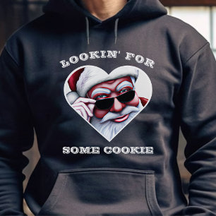 Veste À Capuche Funny Père Noël à la recherche de biscuits Noël