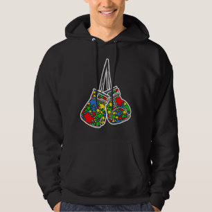 Veste À Capuche Funny Puzzle Sensibilisation sur l'autisme de boxe