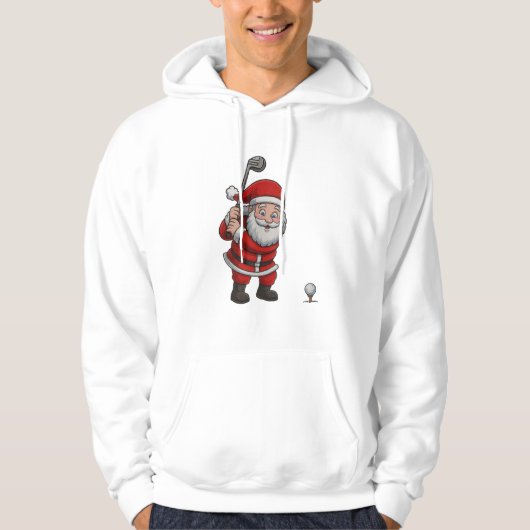 Veste À Capuche Funny Santa Golf – Christmas Golf Gift  (Devant)