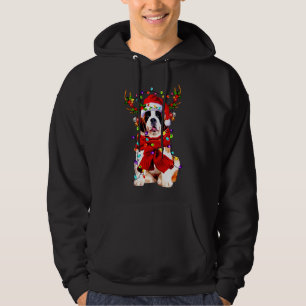 Veste À Capuche Funny St Bernard magnifique renne Noël clair