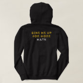 Veste À Capuche Funny Trigonométrie Math Pun | Mathématicien noir (Design dos)