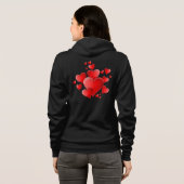 Veste À Capuche Funny Valentine pink heart (Dos entier)