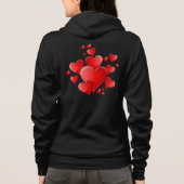 Veste À Capuche Funny Valentine pink heart (Dos)