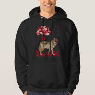 Veste À Capuche Funny Wolf Valentine's Day Tee Heart Animaux Amour