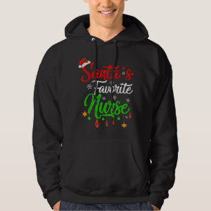 Veste À Capuche Funny Xmas Père Noël Favori Nurse Noël