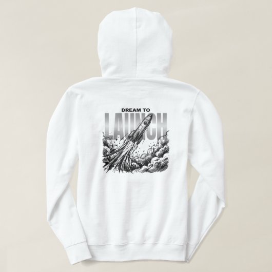 Veste À Capuche Fusée | Graphisme d'exploration spatiale (Design dos)