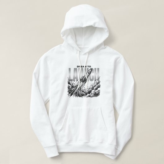 Veste À Capuche Fusée | Graphisme d'exploration spatiale (Design devant)