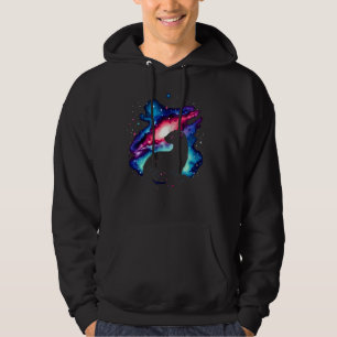 Veste À Capuche Galaxie graphique de la Mongolie cosmique cool